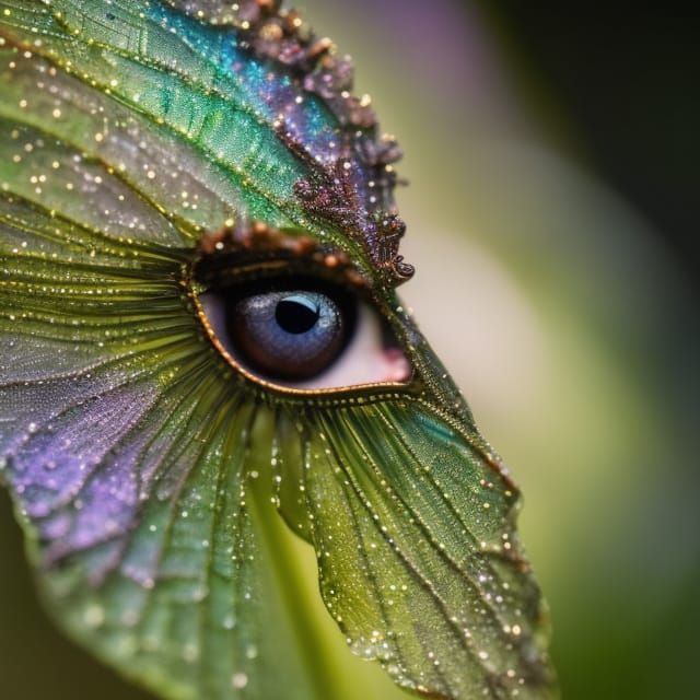 Ethereal Butterfly Woman in Art Nouveau Style