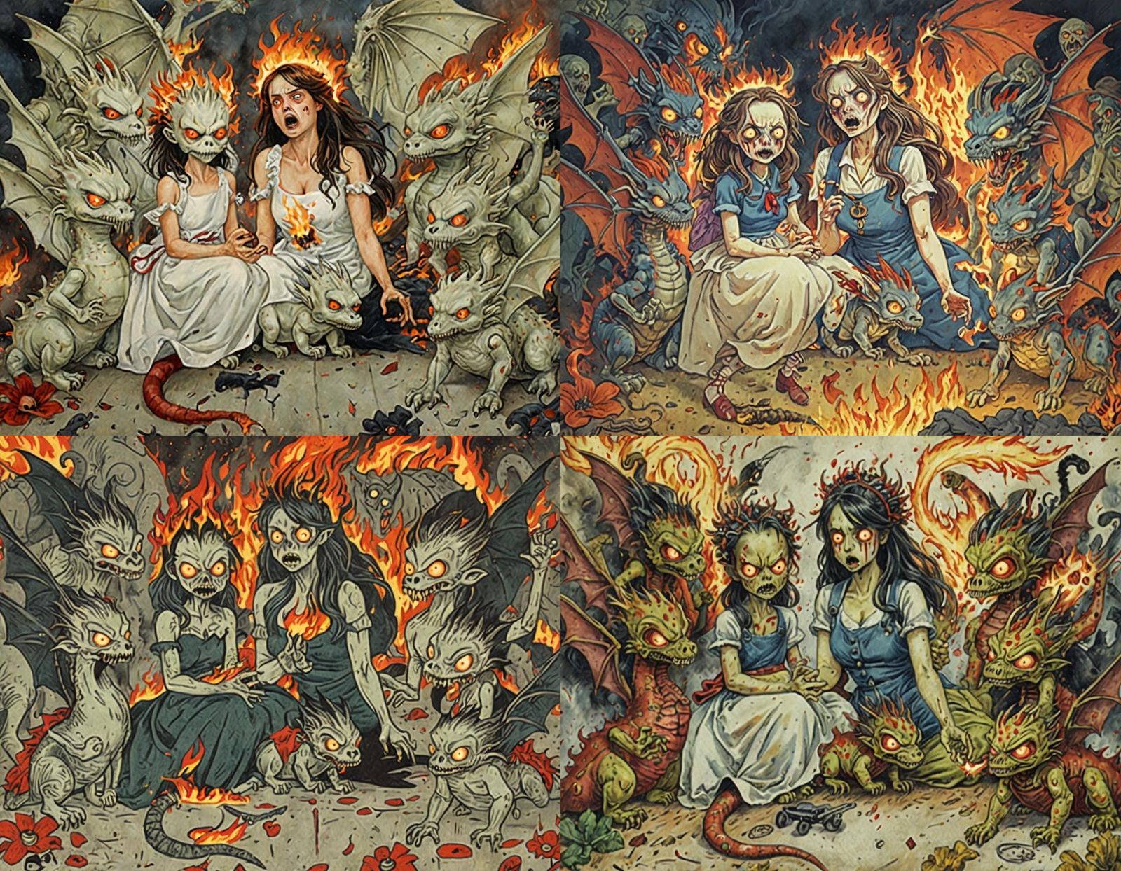 Bizarre Image of People on Fire