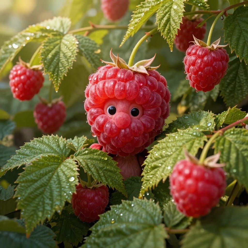 Magical Raspberry Troll in Sunlight
