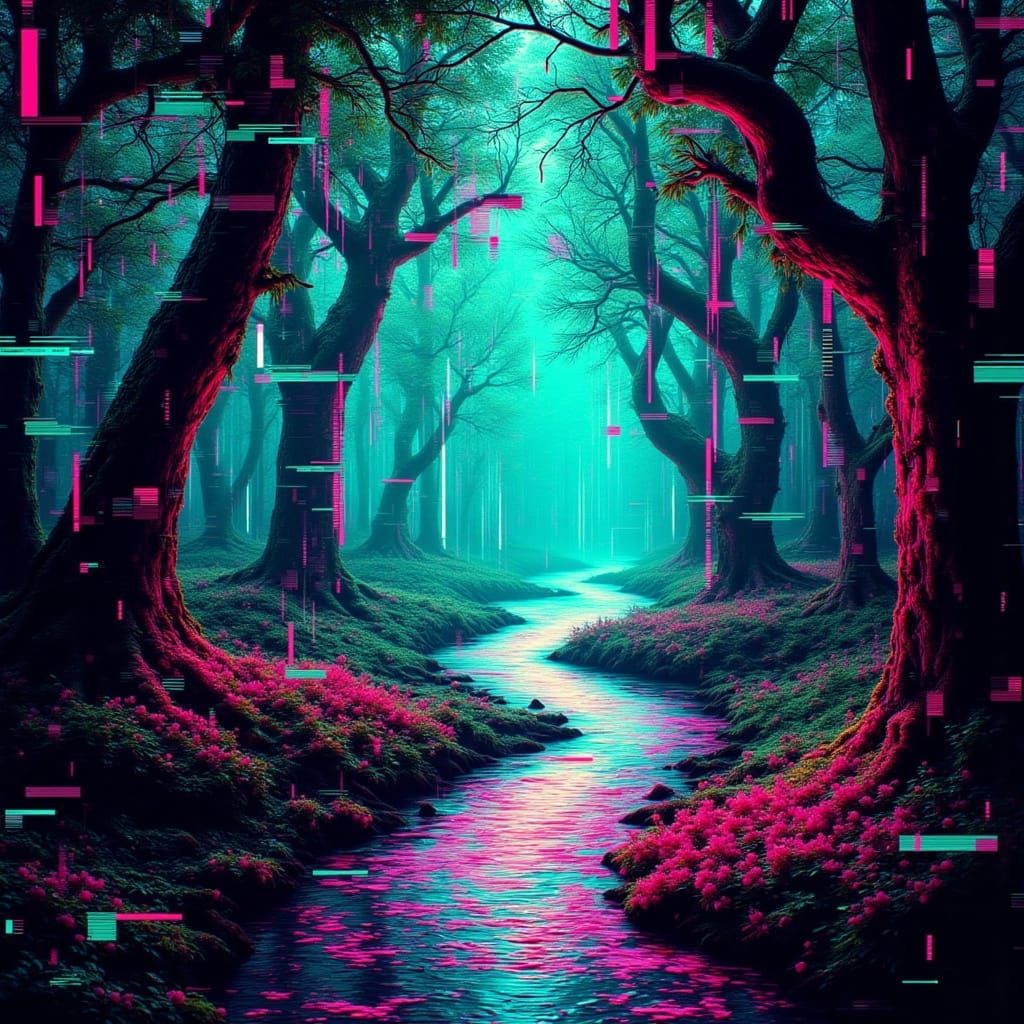 Enchanting Cyber Forest with Glitchlings and Circuitry