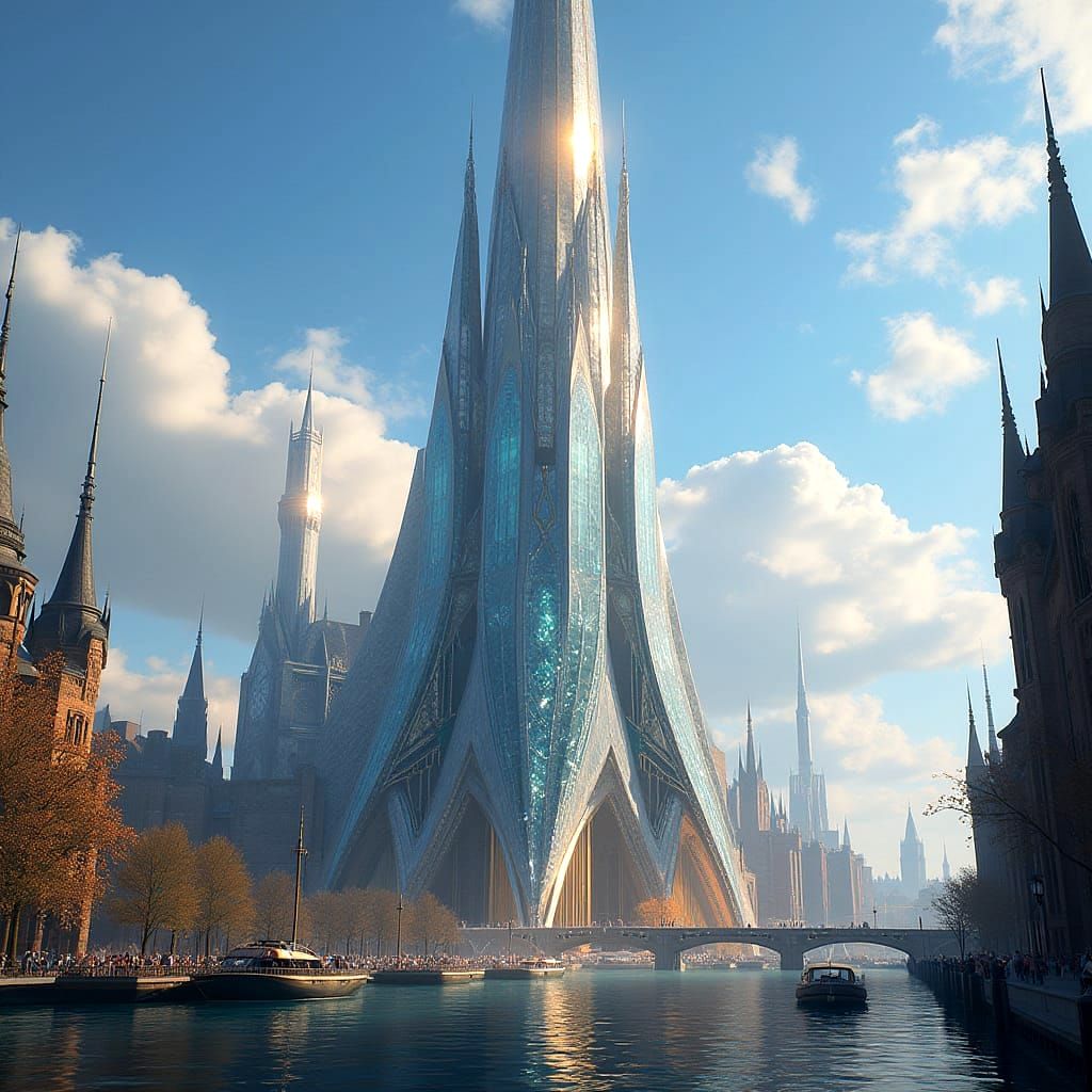 Luxurious Diamond Guildhall with Extravagant Decorations and...