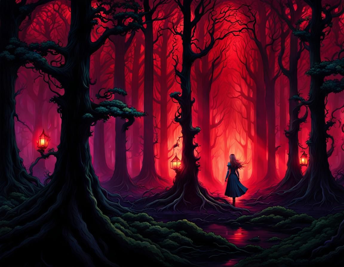 Enchanted Forest Scene in Wes Anderson Style