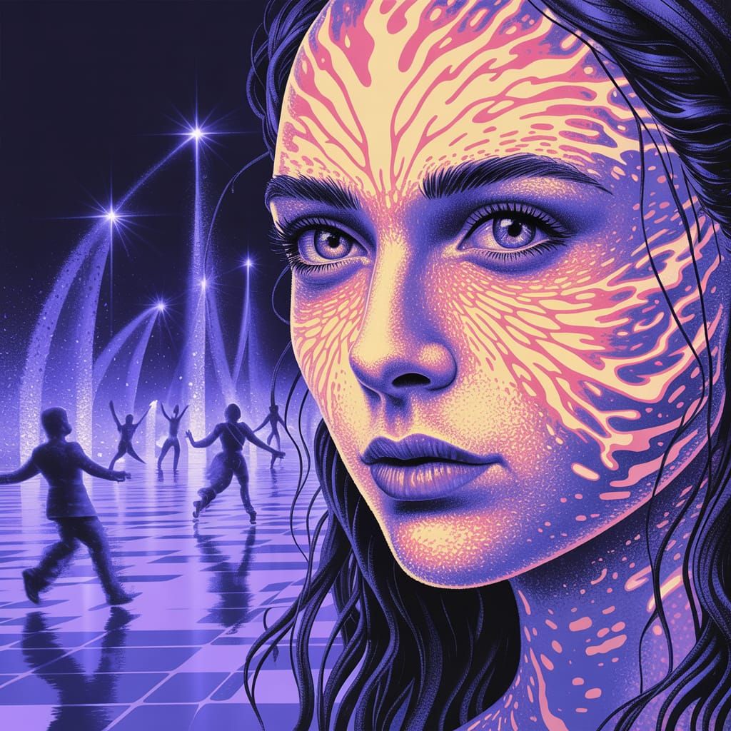 Atronach-Lady Portrait in Resonant Deconstructionism Style