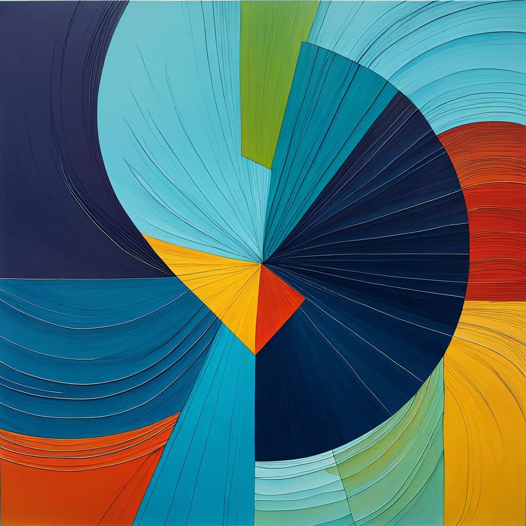 Minimalist Abstract Art with Complementary Colors