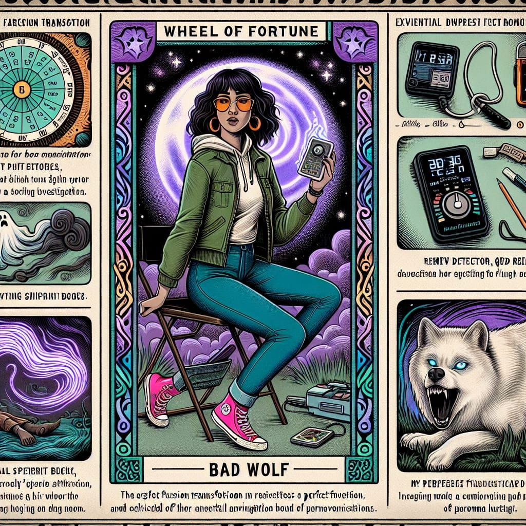 Ghost Investigator Tarot Card Illustration