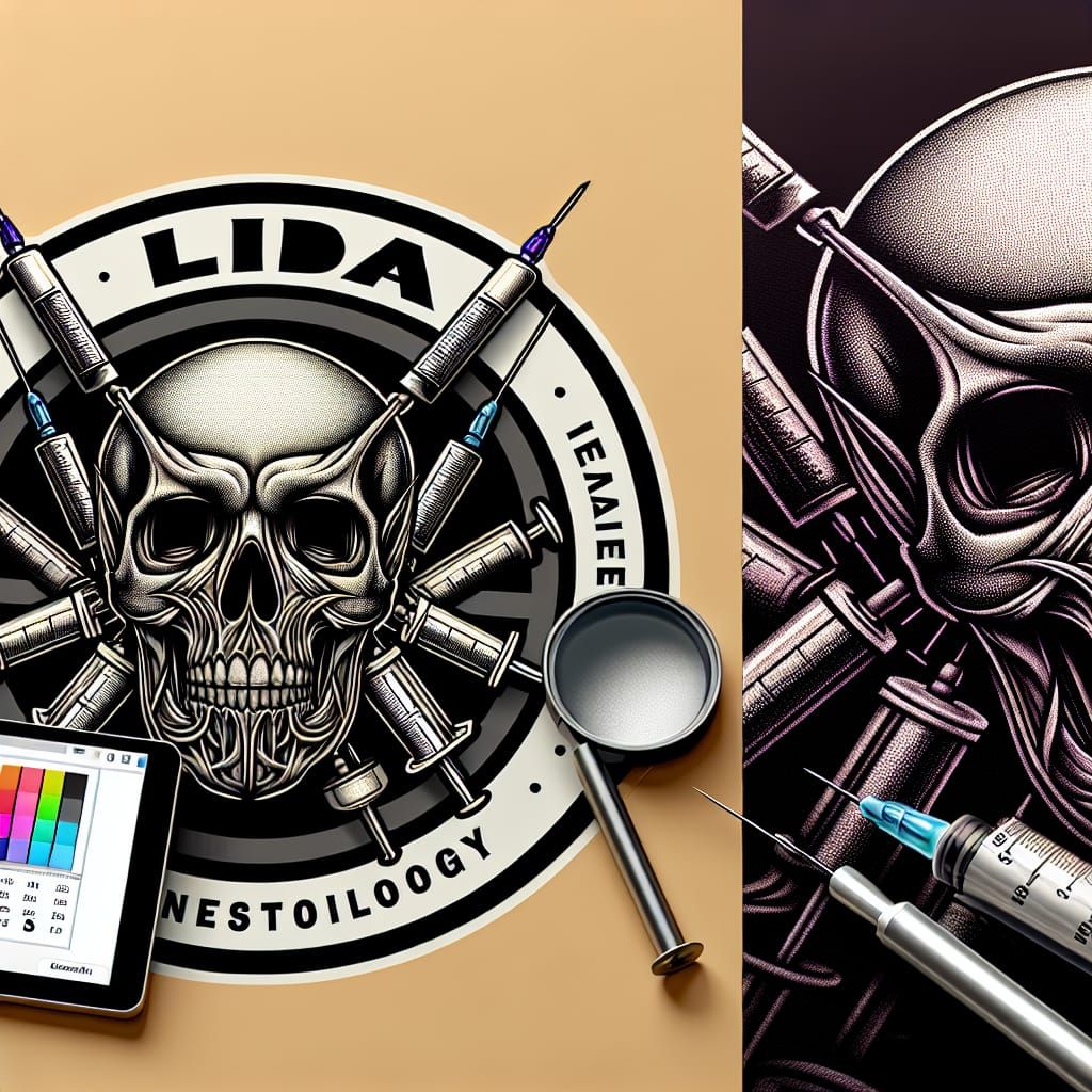 Anesthesiology League Logo: Skull and Syringe Concept Art