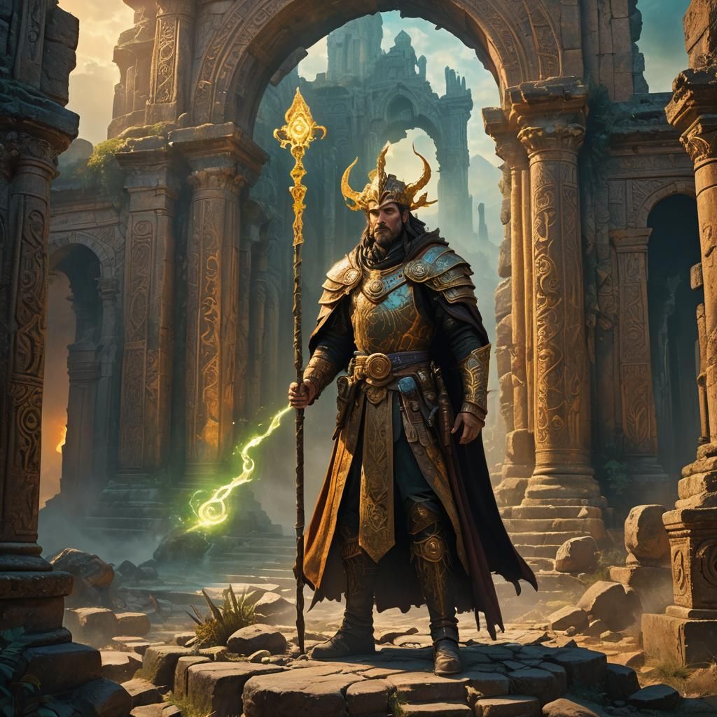 Baron Reznik in Mystical Ruins: Fantasy Concept Art