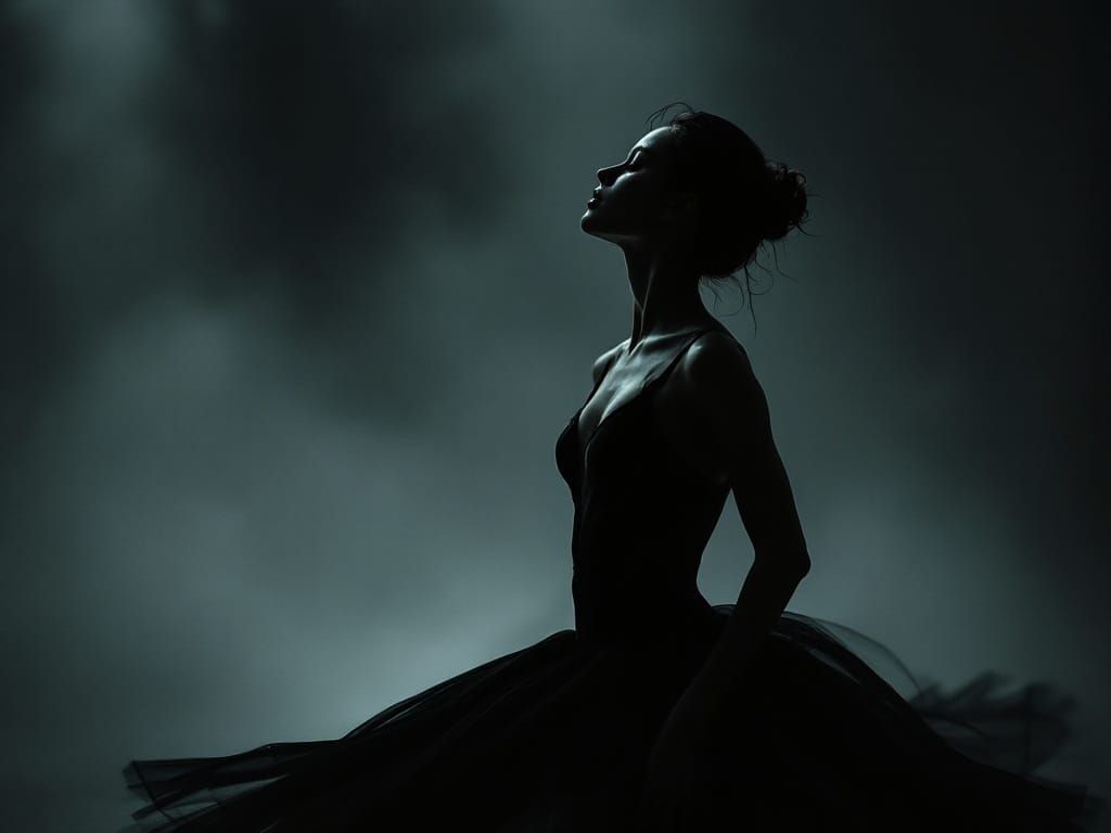 Ballerina Lost in Thought, Hyper-Realistic Portrait