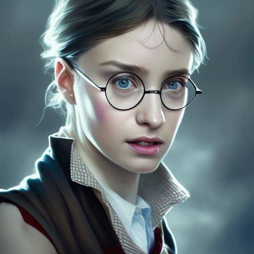 Detailed Portrait of a Harry Potter-esque Girl