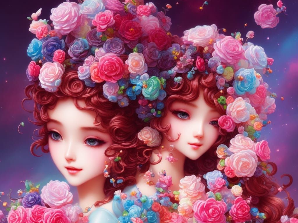 Kawai Candyland Paris in Rokoko Comic Art Style