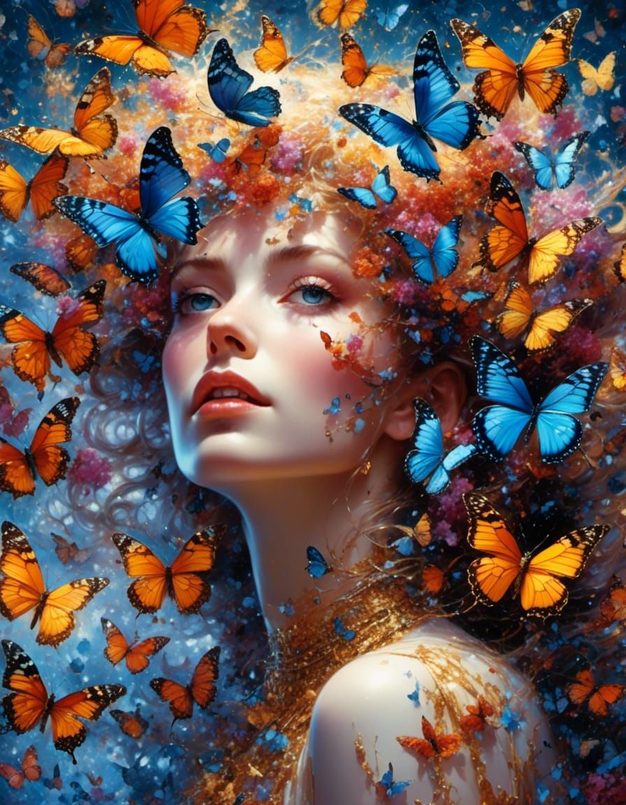 Butterfly Explosion in Fantasy Style