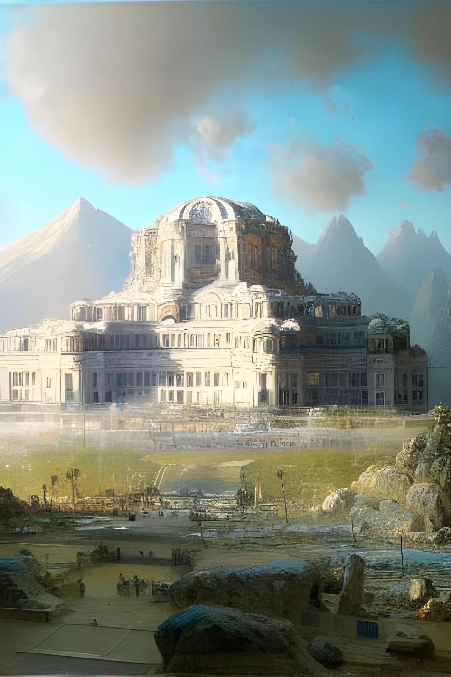 Ancient Civilization Inspired by Koons and Shishkin