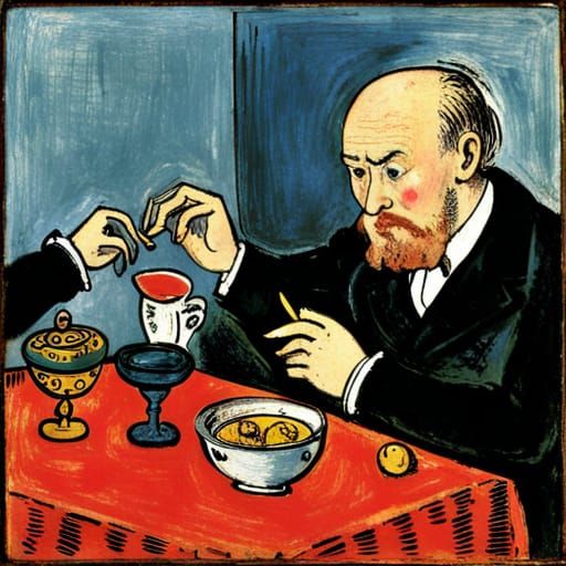 Surreal Still Life with Hook and Diamonds