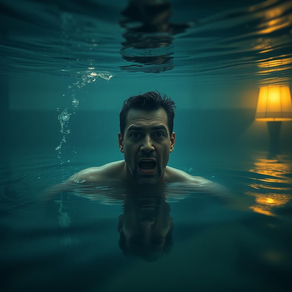 Terrifying Submerged Nightmare in Golden Hour Light