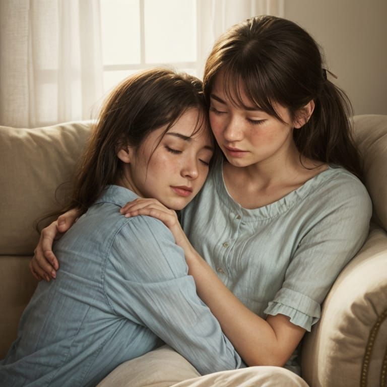 Comforting Scene of Empathy and Support