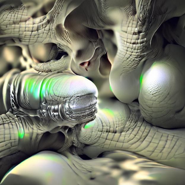 Envy Sin in Giger Style: 8K 3D Render