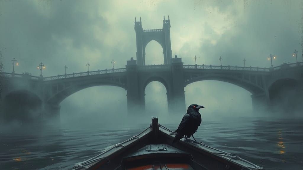 Ghostly Bridge to the Afterlife Unveiled in Misty Twilight