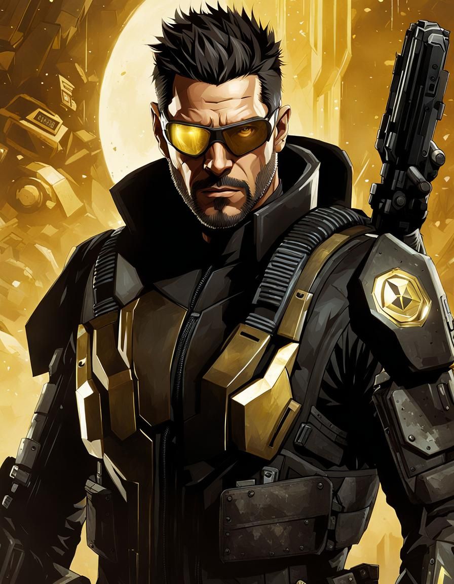 Adam Jensen as Apex Legends Character: Digital Illustration