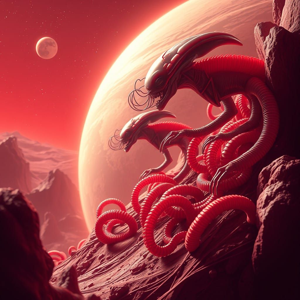 Distant Planet Harvest in Hyperrealistic Detail