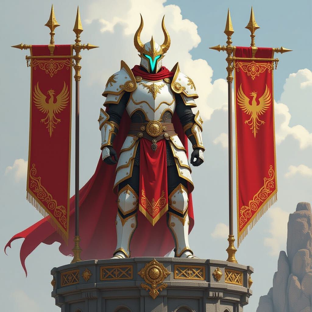 Ayleid Sentinel on Sky Platform with Dragon Banners