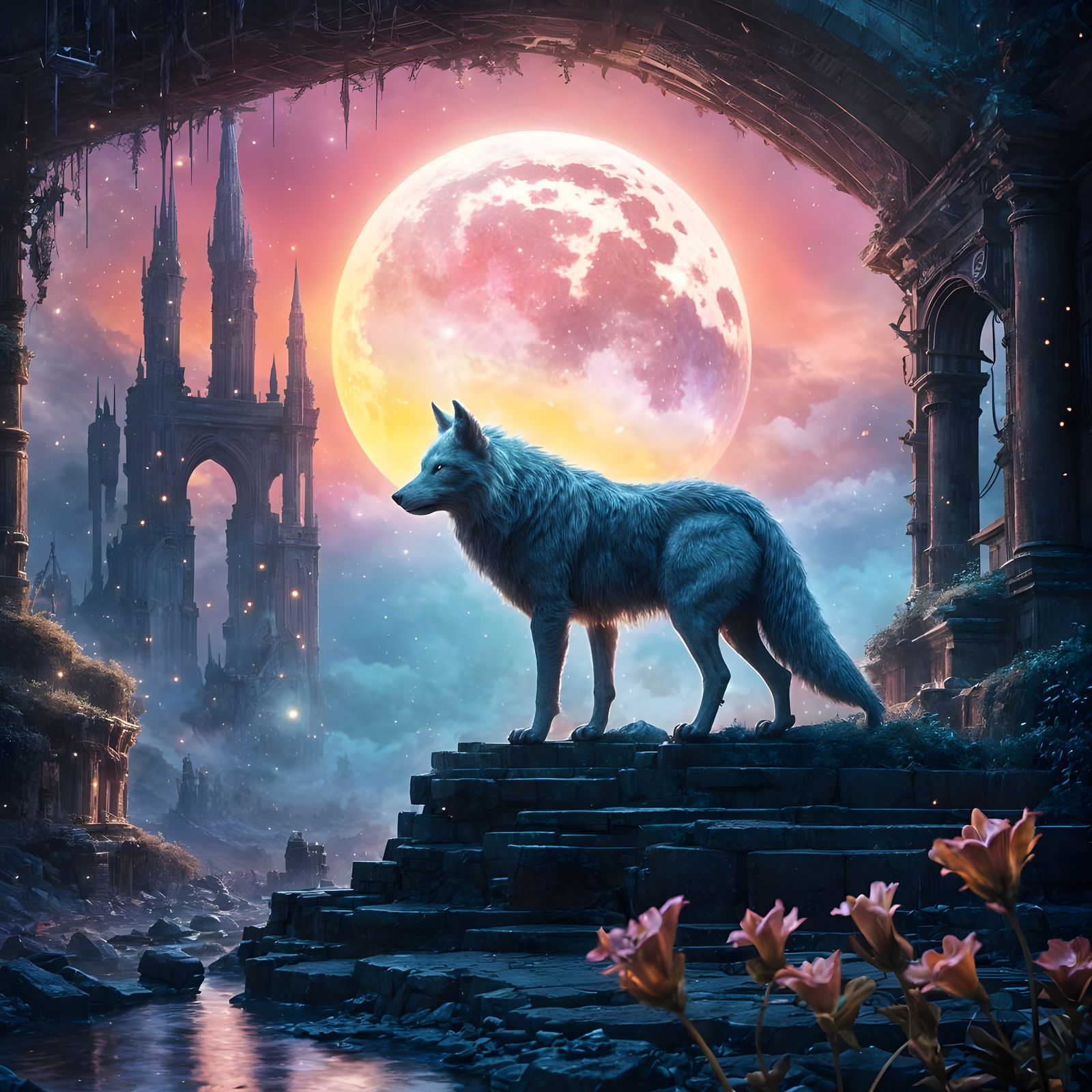 Cosmic Wolf's Dreamlike Slumber in Forgotten City