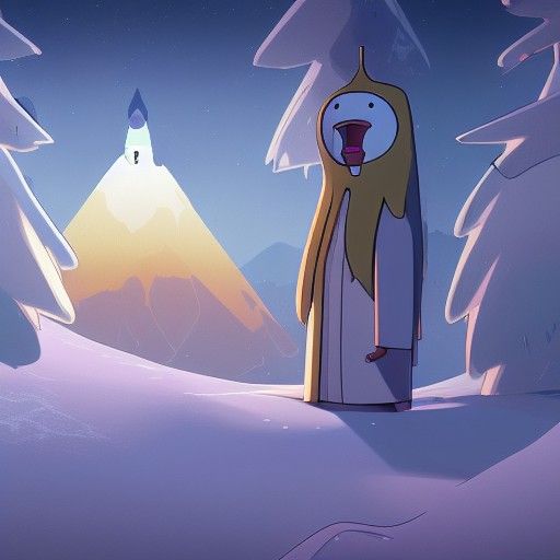 Ice King and Gunther Concept Art in 8k