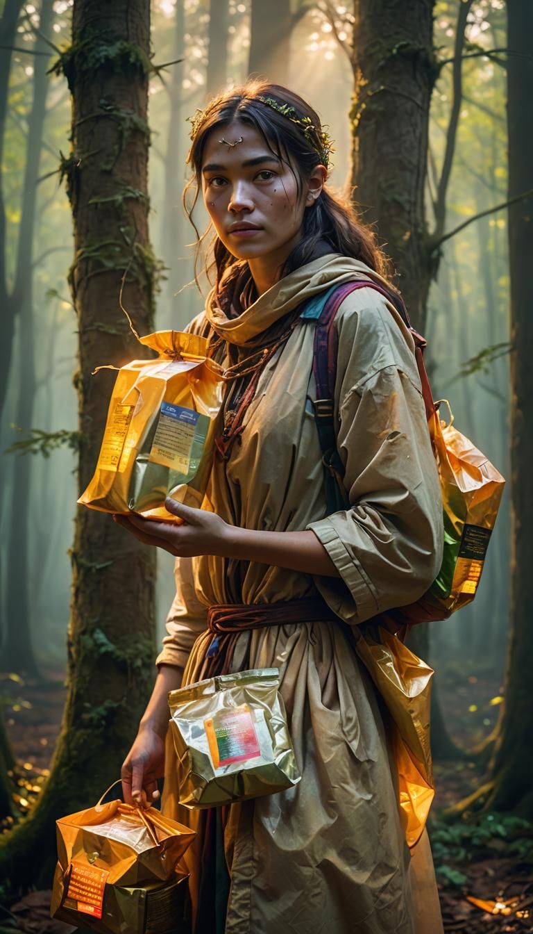 Mystical Forest: Emotional Food Packages in Ethereal Fantasy