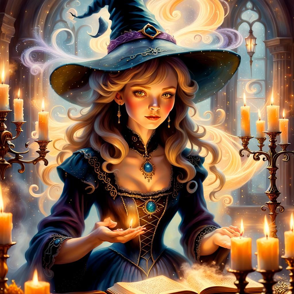 Enchanting Witchcraft in Golden Light