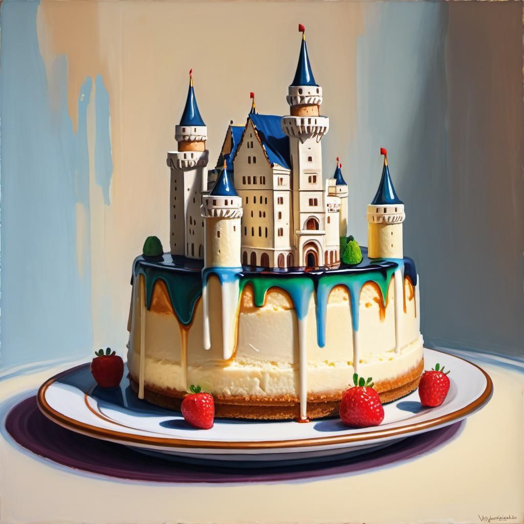Cheesecake. Neuschwanstein Castle