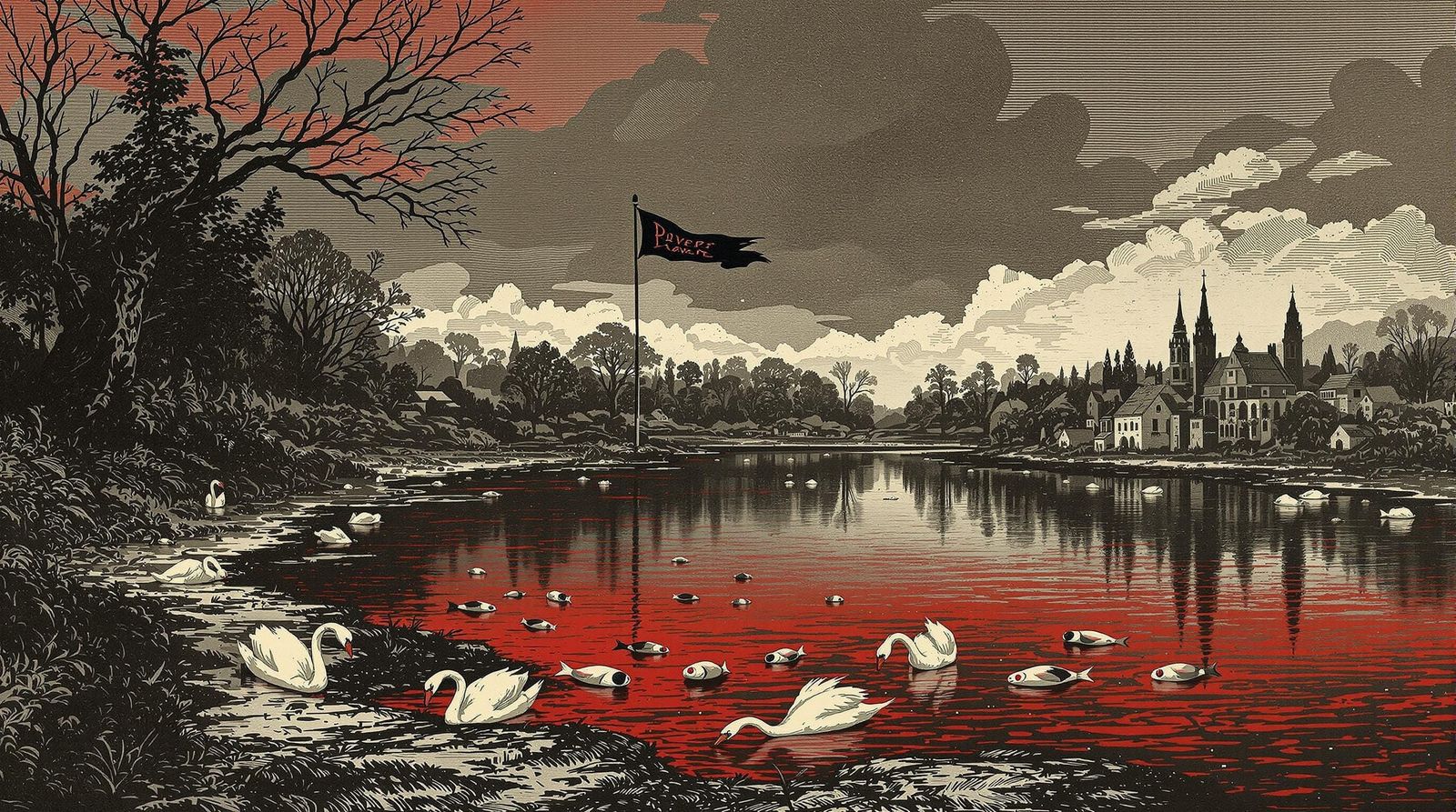 River of Ruin: A Haunting Landscape in Red