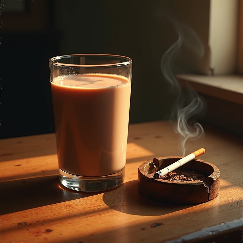 Chocolate Milk Still Life, Digital Painting