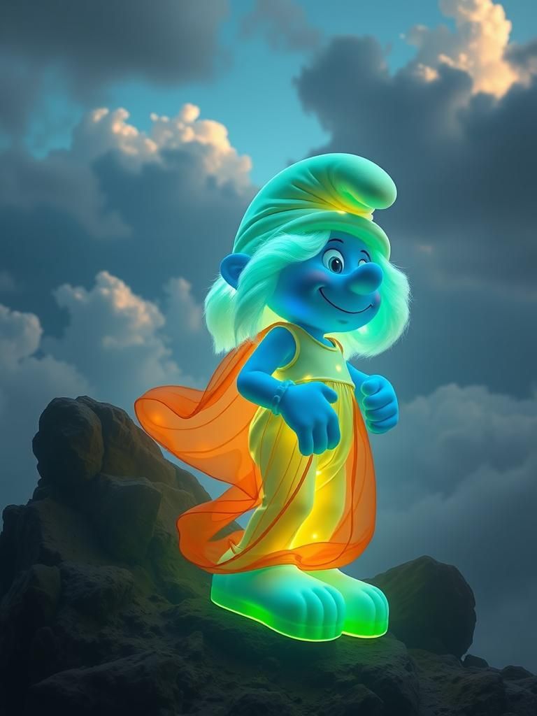 Giant Bioluminescent Smurfs in Chromoatmospheric Perspective