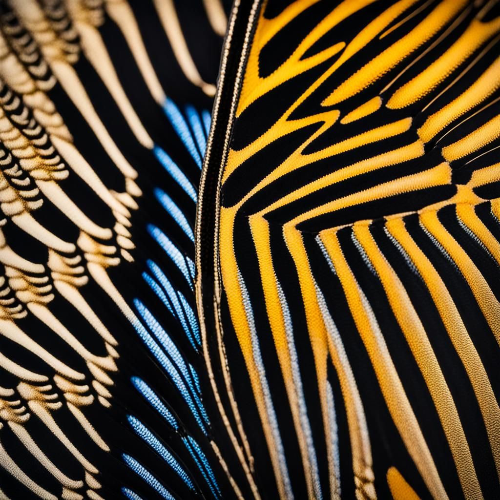 Detailed Macro Photograph of Mormon Swallowtail Wing