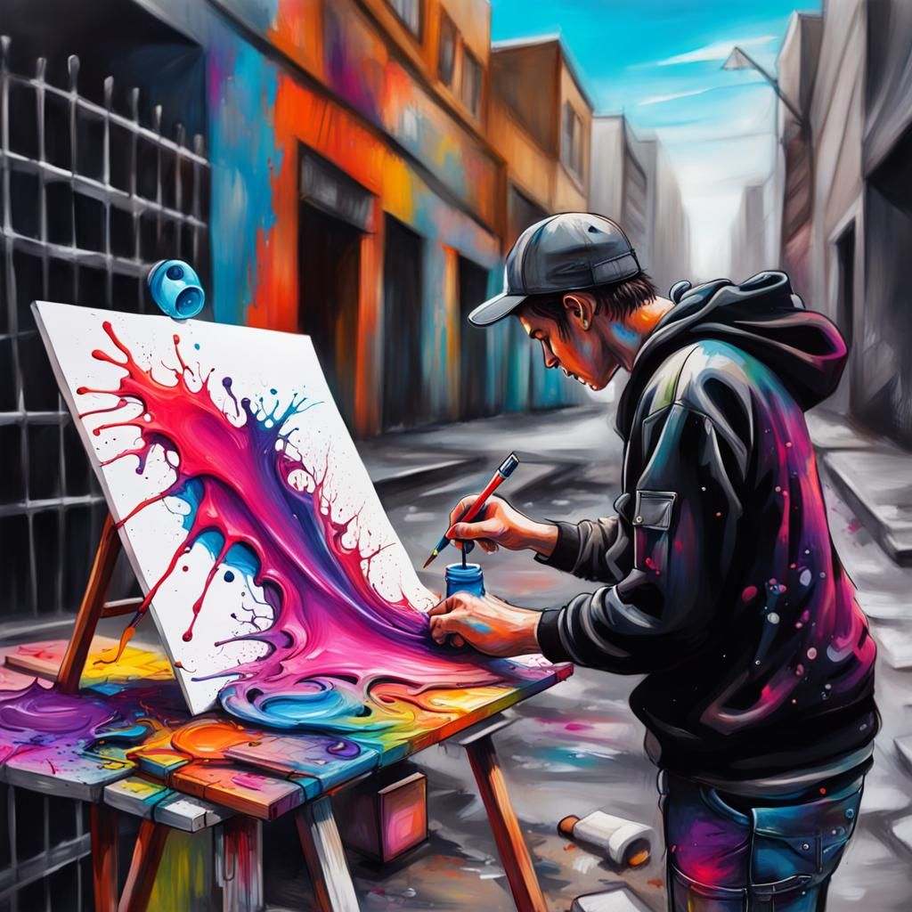Graffiti Artist's Colorful Polychromatic Creation