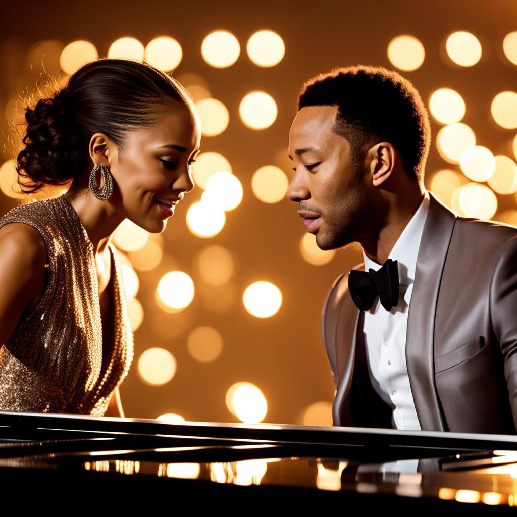 Alicia Keys and John Legend Piano Duet
