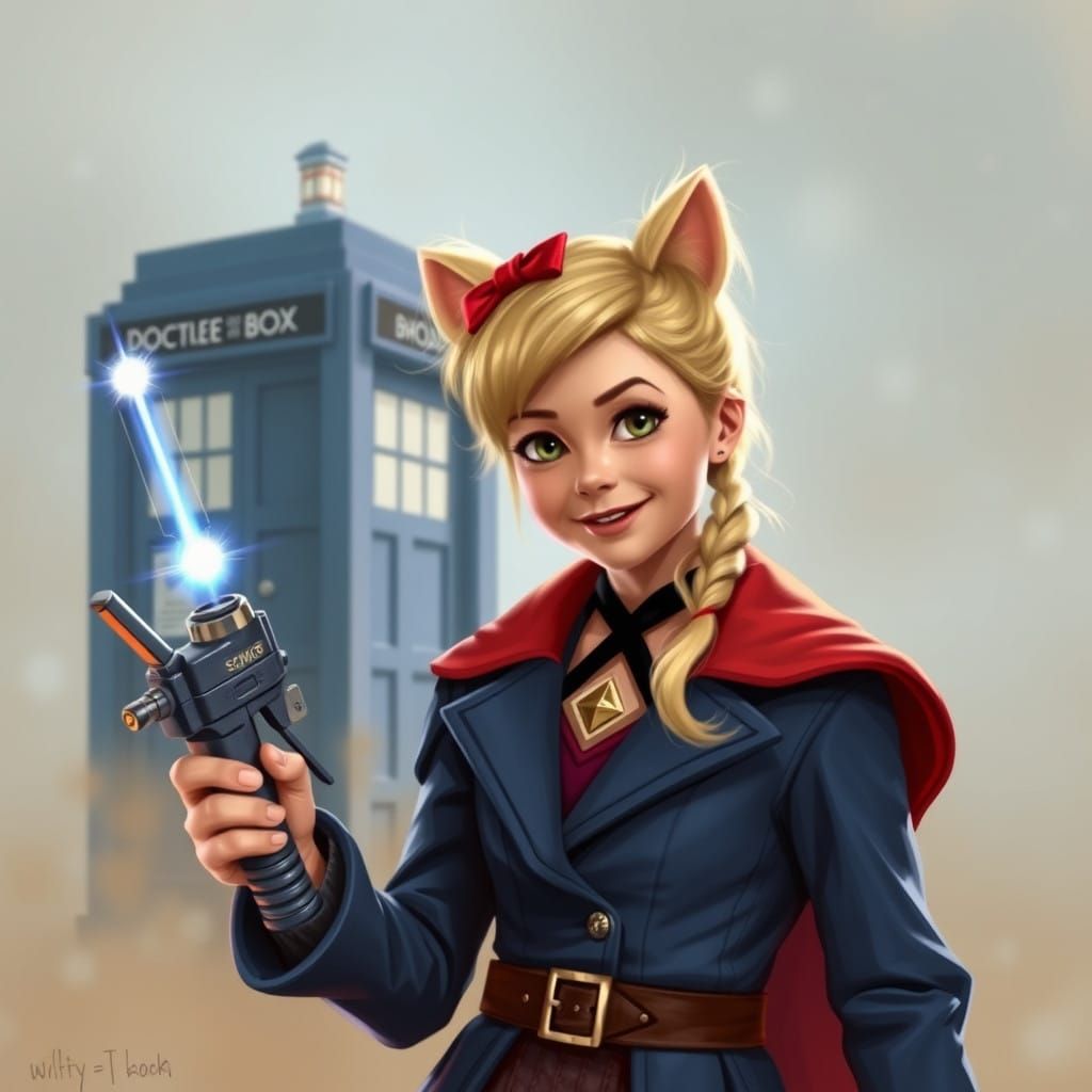 Time Lord Cindy Lou Who Wields Sonic Screwdriver