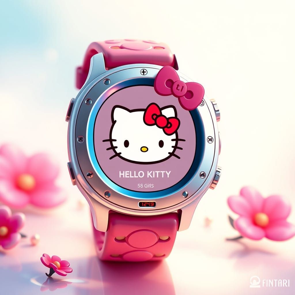 Hello Kitty Smart Watch in Vibrant Pink and Red