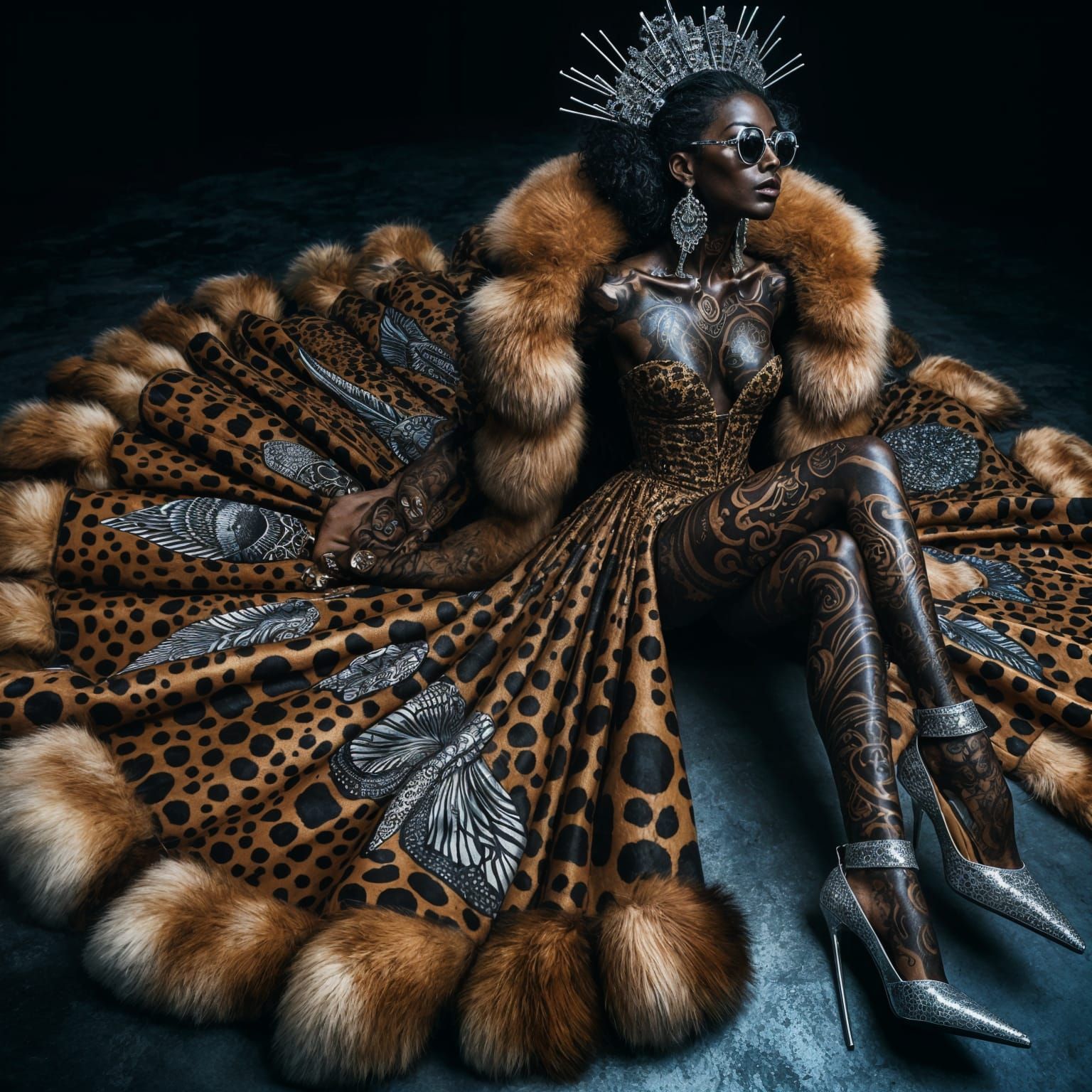 African Goddess in Elegance and Power