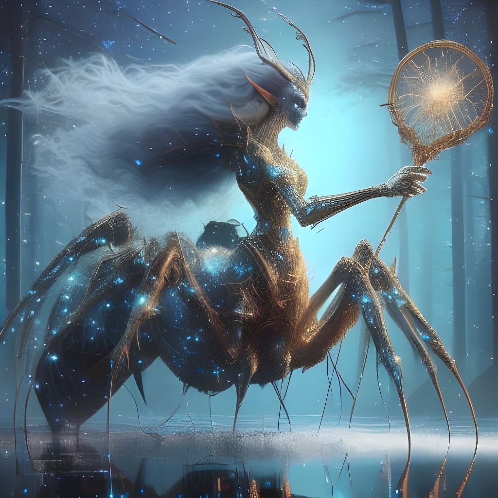 Astronaut on Alien Planet in Neon Sci-Fi Art