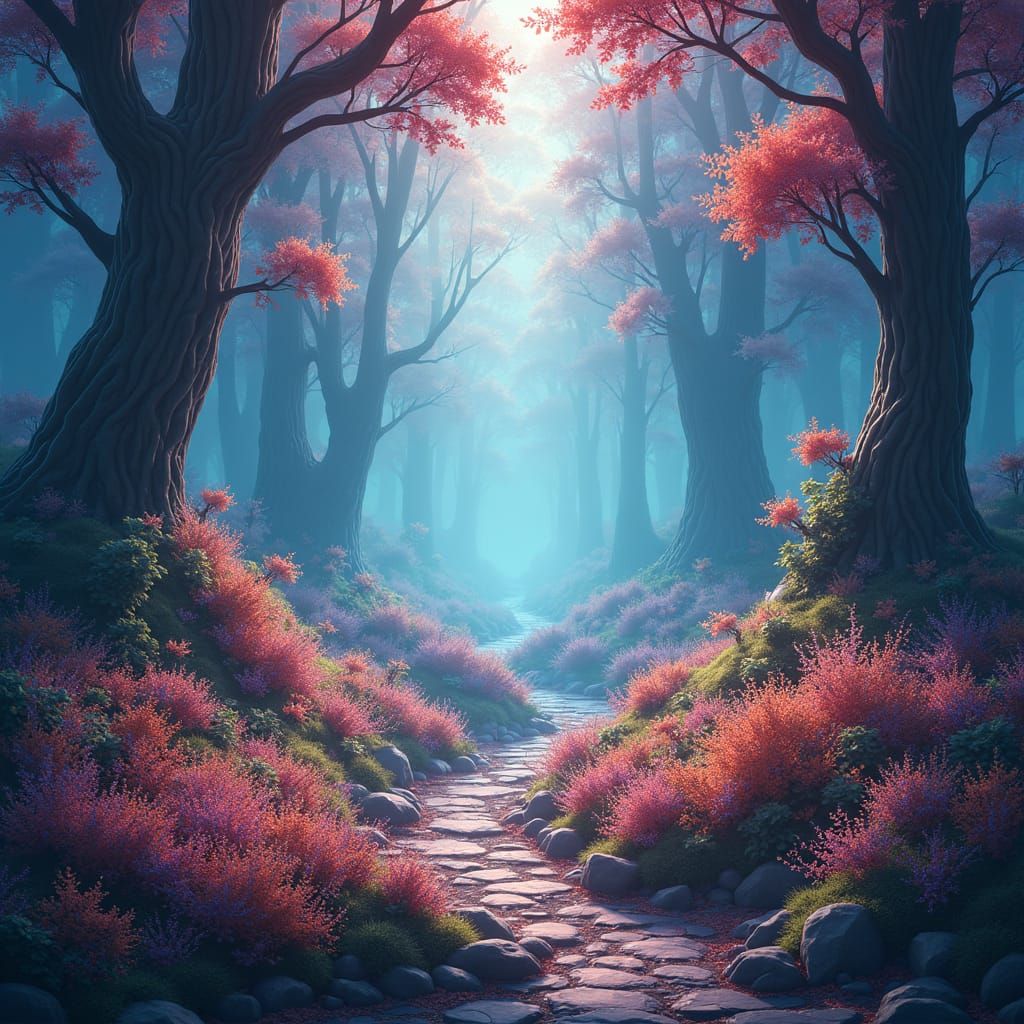 Mystical Forest Matte Painting in Unreal Engine 5