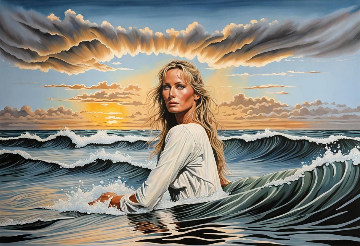 Bo Derek as Venus Rising from the Waves