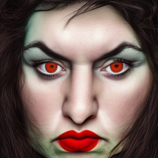 Monstrous Woman Portrait in Professional Photography Style