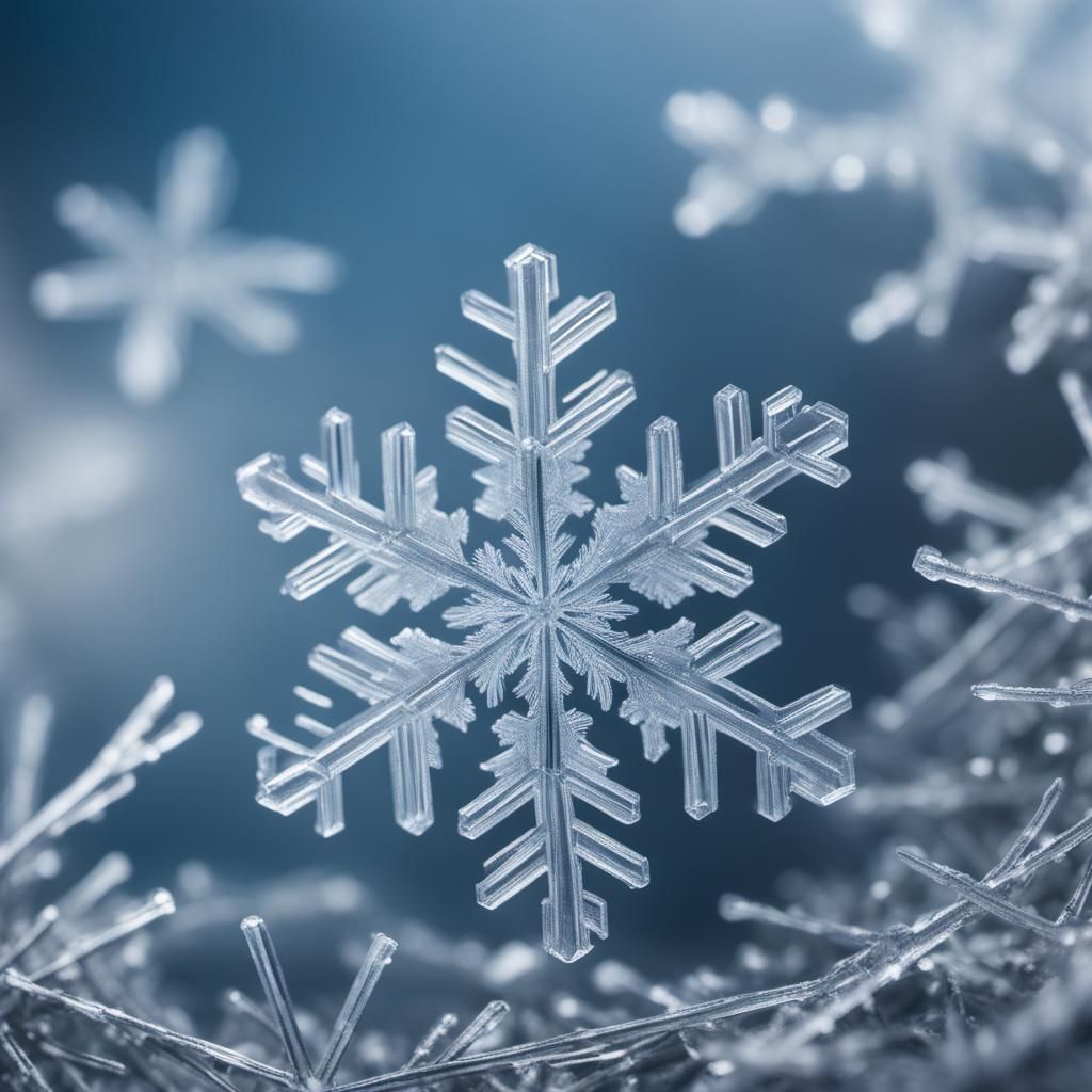 Intricate Snowflake: A Micro Photography Masterpiece