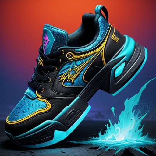 Hip Hop Logo on Skater Shoes: Fantasy Concept Art