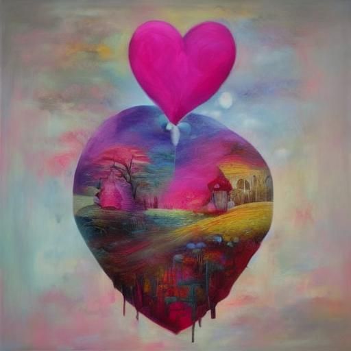 Abstract Portrait Evoking Intense Emotions