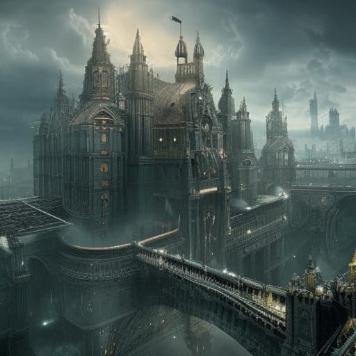 Epic Time Travel Scene in Digital Matte Painting