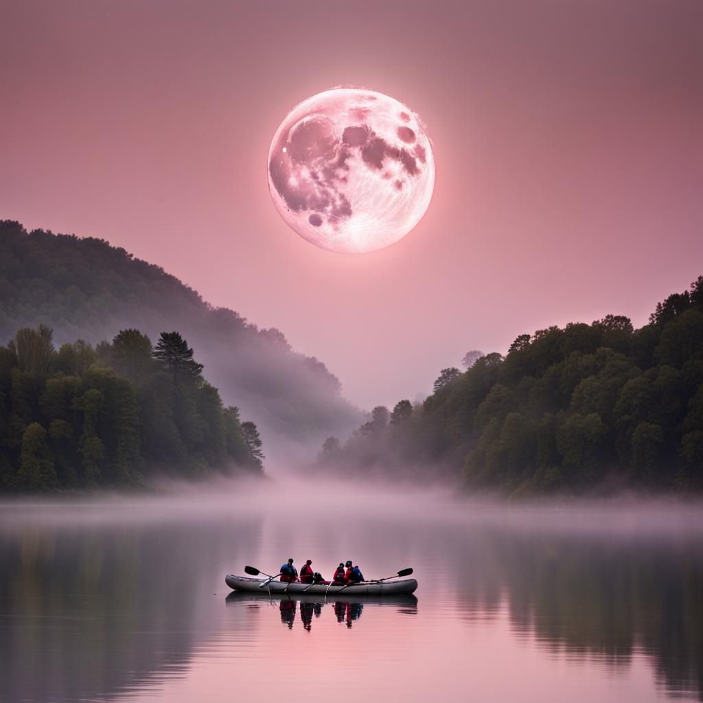 Superhero White River Rafting Under Full Moon