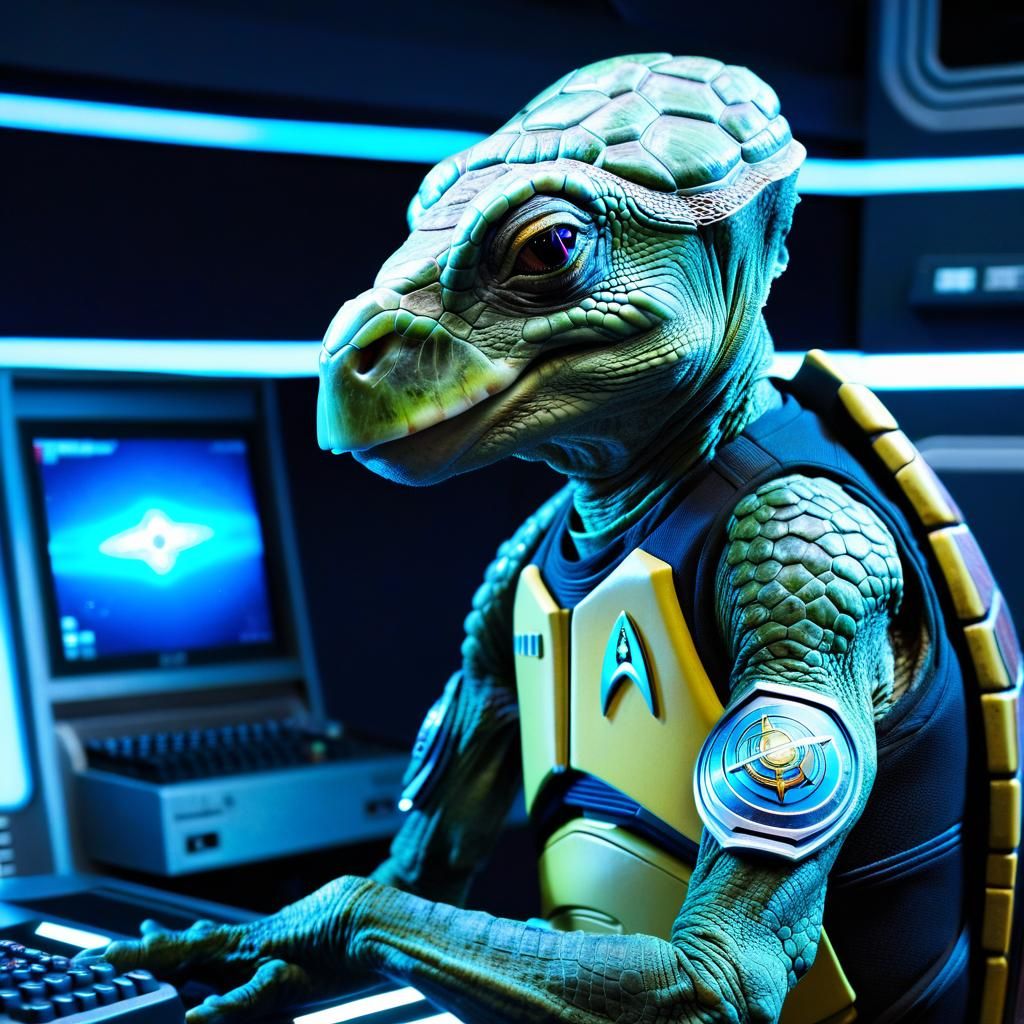 Turtle Alien Chief Engineer in Star Trek Station
