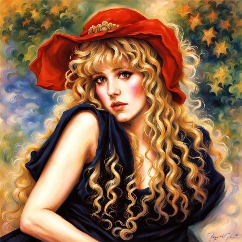 Singer in Dreamy Anime Style of Renoir and Rubens