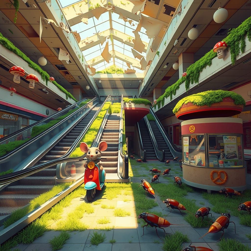 Rodent Party in Abandoned Mall: Pixar Animation